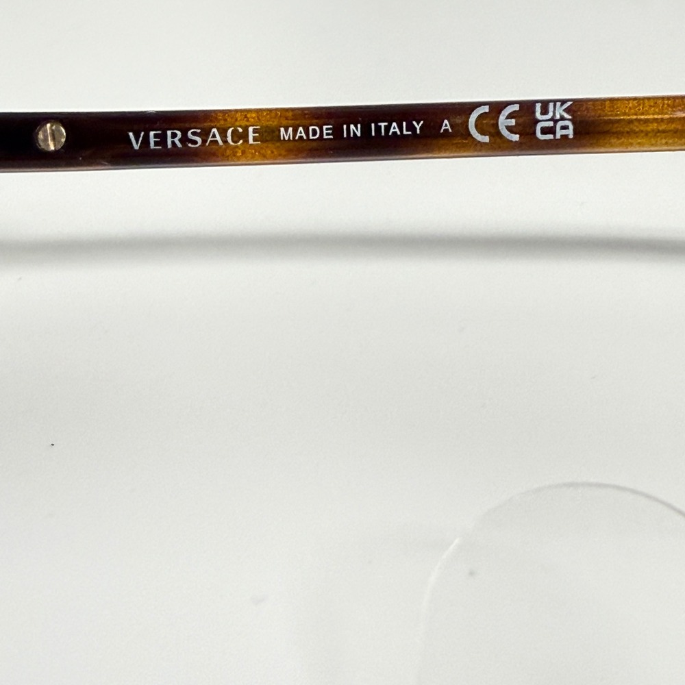 Versace MOD 1284 1489 Gold Tortoise Cat Eye Eyeglasses Frames 55 16 145 Italy - Picture 6 of 7